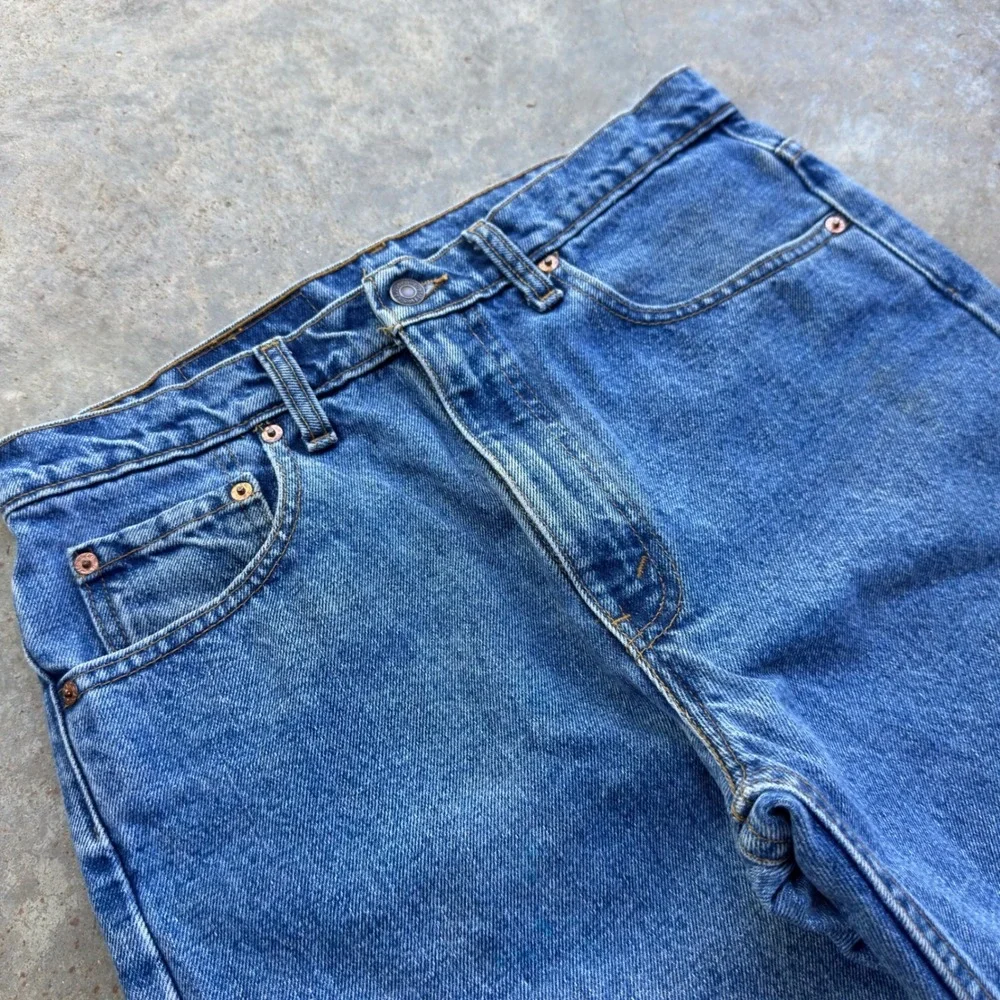 Vintage 90s Levis 505 Straight Leg Workwear Gorpcore Jeans Blue 32x30 (g4a)